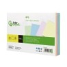 Tarjeta liderpapel para estudiar lisa cartulina de colores 170 gr/m2 160x220mm paquete de 200 unidades