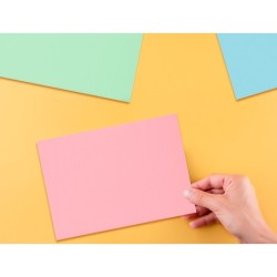 Tarjeta liderpapel para estudiar lisa cartulina de colores 170 gr/m2 160x220mm paquete de 200 unidades