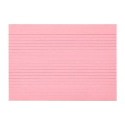 Tarjeta liderpapel para estudiar rayada cartulina de colores 170 gr/m2 160x220mm paquete de 200 unidades
