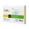 Tarjeta liderpapel para estudiar lisa cartulina de colores 170 gr/m2 125x200mm paquete de 200 unidades