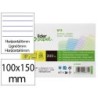 Tarjeta liderpapel para estudiar rayada cartulina de colores 170 gr/m2 100x150mm paquete de 200 unidades