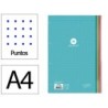 Recambio antartik a4 100 hojas 90g/m2 puntos 4 taladros bandas de 5 colores
