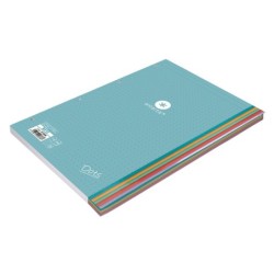 Recambio antartik a4 100 hojas 90g/m2 puntos 4 taladros bandas de 5 colores