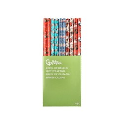 Papel de regalo liderpapel navidad rollo ancho 70 cm longitud 2 mt gramaje 60 gr diseños surtidos c-2024