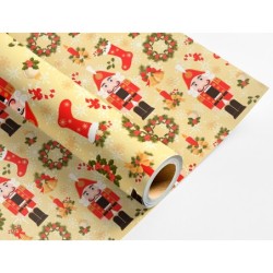 Papel de regalo liderpapel navidad rollo ancho 70 cm longitud 2 mt gramaje 60 gr diseños surtidos b-2024