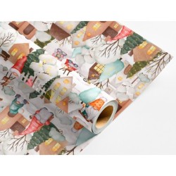 Papel de regalo liderpapel navidad rollo ancho 70 cm longitud 2 mt gramaje 60 gr diseños surtidos b-2024
