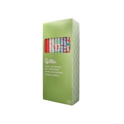 Papel de regalo liderpapel todo año rollo ancho 70 cm longitud 2 mt gramaje 60 gr diseños surtidos c-2024