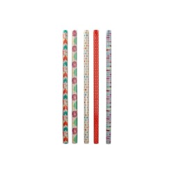 Papel de regalo liderpapel todo año rollo ancho 70 cm longitud 2 mt gramaje 60 gr diseños surtidos c-2024