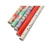 Papel de regalo liderpapel todo año rollo ancho 70 cm longitud 2 mt gramaje 60 gr diseños surtidos c-2024