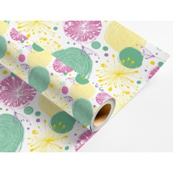 Papel de regalo liderpapel todo año rollo ancho 70 cm longitud 2 mt gramaje 60 gr diseños surtidos c-2024