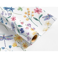 Papel de regalo liderpapel todo año rollo ancho 70 cm longitud 2 mt gramaje 60 gr diseños surtidos b-2024