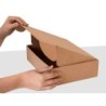 Caja automontable q-connect para e-commerce y regalo carton reciclado canal simple 3 mm kraft 430x320x150 mm