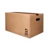 Caja para embalar q-connect americana con fondo automaticoy asas carton canal simple 5 mm color kraft 500x400x300 mm