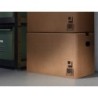 Caja para embalar q-connect americana con fondo automaticoy asas carton canal simple 5 mm color kraft 500x400x300 mm