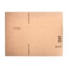 Caja para embalar q-connect americana con fondo automaticoy asas carton canal simple 5 mm color kraft 425x300x200 mm