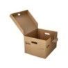 Cajon contenedor liderpapel carton manual para 3 cajas archivo def. folio / 3 archivadores a-z 387x333x260mm