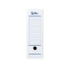 Caja archivo definitivo automatica liderpapel din a4 carton reciclado 325g/m2 lomo 100 mm blanco 360x100x255mm