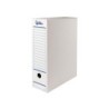 Caja archivo definitivo automatica liderpapel din a4 carton reciclado 325g/m2 lomo 100 mm blanco 360x100x255mm