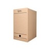 Caja archivo definitivo liderpapel folio doble ancho carton reciclado 400g/m2 lomo 200 mm kraft 367x200x251 mm