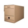 Caja archivo definitivo liderpapel folio doble ancho carton reciclado 400g/m2 lomo 200 mm kraft 367x200x251 mm