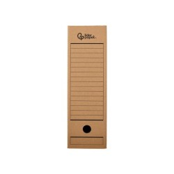 Caja archivo definitivo liderpapel folio prolongado carton reciclado 325g/m2 lomo 116 mm kraft 388x116x275 mm