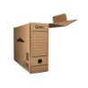 Caja archivo definitivo liderpapel folio prolongado carton reciclado 325g/m2 lomo 116 mm kraft 388x116x275 mm