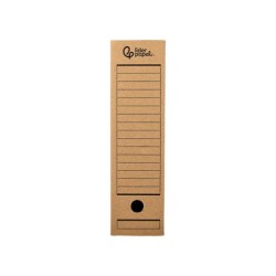 Caja archivo definitivo liderpapel folio carton reciclado 325g/m2 lomo 100 mm kraft 365x100x251 mm