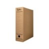 Caja archivo definitivo liderpapel folio carton reciclado 325g/m2 lomo 100 mm kraft 365x100x251 mm