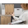 Caja archivo definitivo liderpapel folio carton reciclado 325g/m2 lomo 100 mm kraft 365x100x251 mm