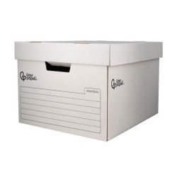 Cajon contenedor liderpapel carton automatico para 4 cajasarchivo def. folio / 5 archivadores a-z 430x383x265mm