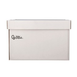 Cajon contenedor liderpapel carton automatico para 4 cajasarchivo def. folio / 5 archivadores a-z 430x383x265mm