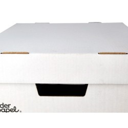 Cajon contenedor liderpapel carton automatico para 4 cajasarchivo def. folio / 5 archivadores a-z 430x383x265mm