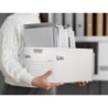 Cajon contenedor liderpapel carton automatico para 4 cajasarchivo def. folio / 5 archivadores a-z 430x383x265mm