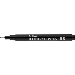 Rotulador artline calibrado micrometrico negro illustration pen ek-288iln punta poliacetal 0,8mm