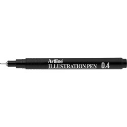 Rotulador artline calibrado micrometrico negro illustration pen ek-284iln punta poliacetal 0,4mm