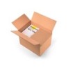 Caja para embalar q-connect ultrarresistente regulable en altura carton canal doble 7 mmcolor kraft 350x325x280 mm