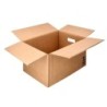 Caja para embalar q-connect americana ultrarresistente conasas carton canal doble 7 mm color kraft 500x340x310 mm