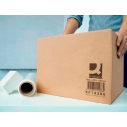 Caja para embalar q-connect americana ultrarresistente carton reciclado canal doble 7mm color kraft 600x400x290 mm