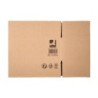 Caja para embalar q-connect americana ultrarresistente carton reciclado canal doble 7mm color kraft 500x340x310 mm