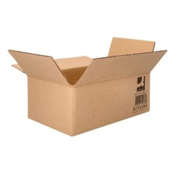 Caja para embalar q-connect americana ultrarresistente carton reciclado canal doble 7mm color kraft 450x375x280 mm