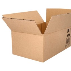 Caja para embalar q-connect americana ultrarresistente carton reciclado canal doble 7mm color kraft 450x375x280 mm