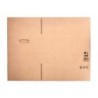 Caja para embalar q-connect americana con asas carton reciclado canal simple 5 mm color kraft 600x400x290 mm