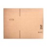 Caja para embalar q-connect americana con asas carton reciclado canal simple 5 mm color kraft 500x340x310 mm