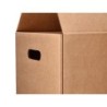 Caja para embalar q-connect americana con asas carton reciclado canal simple 5 mm color kraft 400x290x220 mm