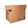 Caja para embalar q-connect americana con asas carton reciclado canal simple 5 mm color kraft 400x290x220 mm
