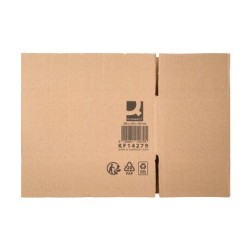Caja para embalar q-connect americana carton reciclado canal simple 5 mm color kraft 250x150x100 mm
