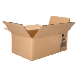 Caja para embalar q-connect americana carton reciclado canal simple 5 mm color kraft 250x150x100 mm