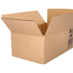 Caja para embalar q-connect americana carton reciclado canal simple 5 mm color kraft 250x150x100 mm