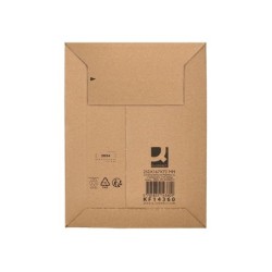 Sobre para envios q-connect carton 100% reciclado y reciclable cierre autoadhesivo252x167x72 mm color kraft