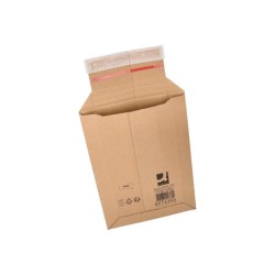 Sobre para envios q-connect carton 100% reciclado y reciclable cierre autoadhesivo252x167x72 mm color kraft